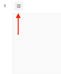 red arrow pointing at side menu button